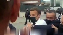 Macron kadından tokat yedi