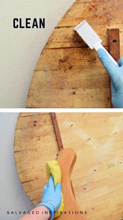 Whitewashed Dining Table | Curbside Table Makeover