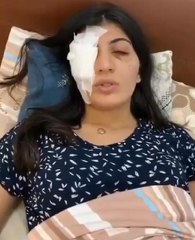 Motosikletten atılan cisim gözüne saplanan genç kız ağır yaralandı