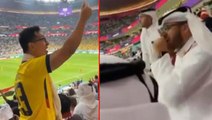 Dünya Kupası'nda ortalık karıştı! Ekvadorlu taraftarın manidar el hareketini gören Katarlıyı zor tuttular