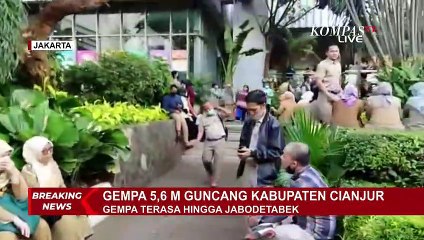 Visual Terkini Pasca Gempa 5,6 Magnitudo Guncang Cianjur, Masyarakat Berlarian ke Luar