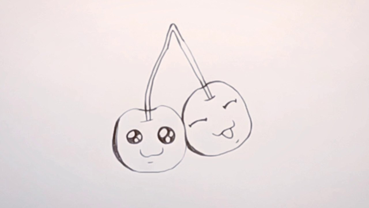 How to Draw Cute Cherry | Cute Cherry Drawing | Cherry Drawing | Drawing for Kids | Easy Drawings