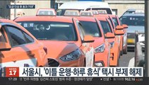 서울시 택시부제 해제…'낮 택시만 증가'