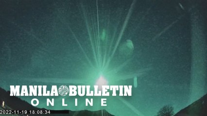 Meteor lights up night sky in Norway