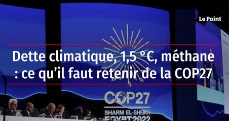 Dette climatique, 1,5 °C, méthane : ce qu’il faut retenir de la COP27
