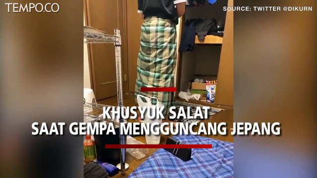 Video Viral Pemuda Khusyuk Salat walau Gempa Mengguncang Jepang, Bangunan Antigempa