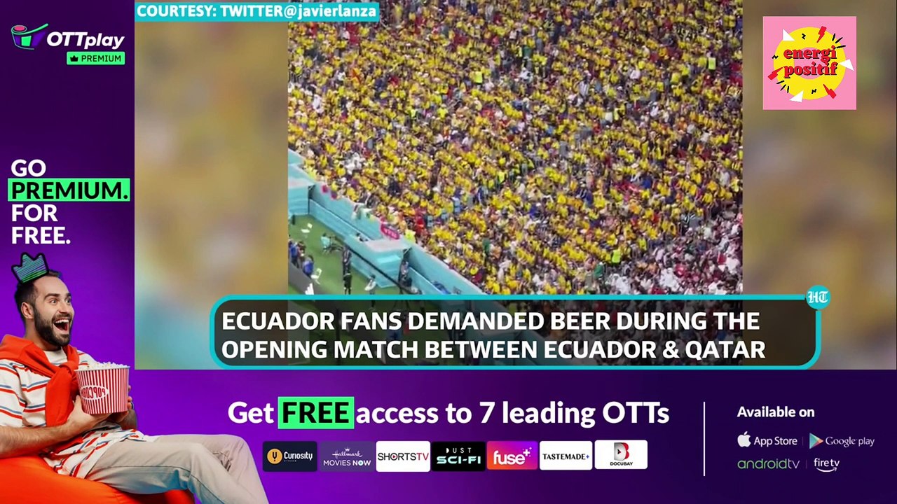 During Ecuador's opening match against Qatar, supporters chanted "we want beer" in the FIFA World Cup.