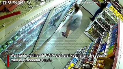 Viral, Terekam CCTV Supermarket, Wanita Mengutil Barang Belanjaan, Disembunyikan di Celana Dalam