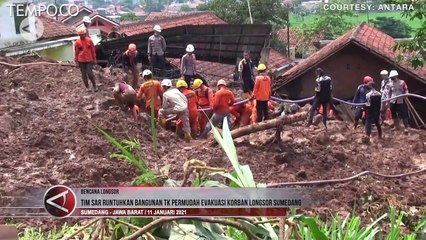 Longsor Sumedang, Bangunan TK Dirobohkan, Permudah Mencari Puluhan Korban di Reruntuhan