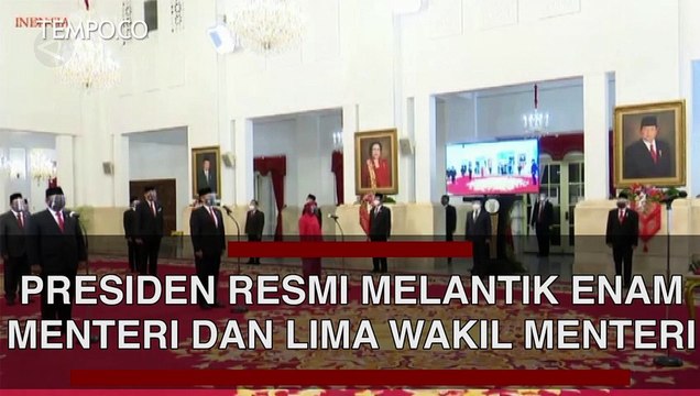 Presiden Joko Widodo Melantik 6 Menteri Baru di Istana Merdeka