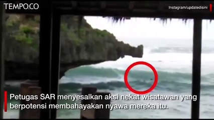 Viral Wisatawan Lompat ke Laut Gunungkidul, Tim SAR Ingatkan Rip Current