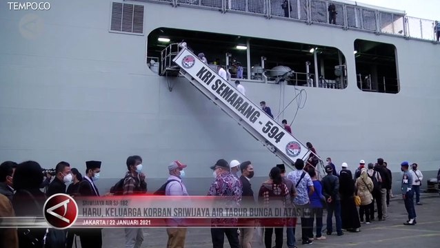 Suasana Haru Iringi Tabur Bunga Keluarga Korban Sriwijaya Air SJ 182