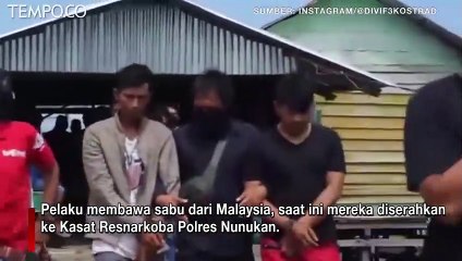 Begini Detik-detik Penggagalan Penyelundupan Sabu yang Dibawa dari Malaysia