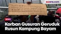 Tagih Janji Pemprov DKI, Puluhan Warga Korban Gusuran Geruduk Rusun Kampung Bayam Minta Kunci Hunian