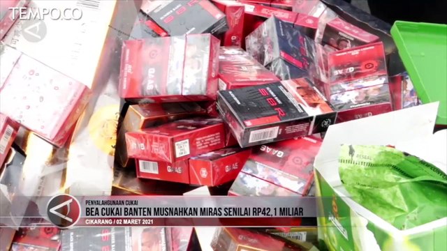 Bea Cukai Musnahkan Miras dan Rokok Ilegal Senilai Rp 42,1 Miliar