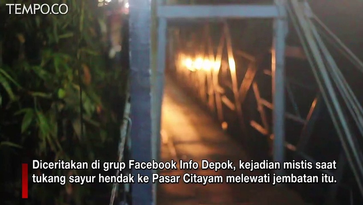 Video Viral Penampakan Kuntilanak Bonceng Sepeda Motor Tukang Sayur di Jembatan Biru Depok