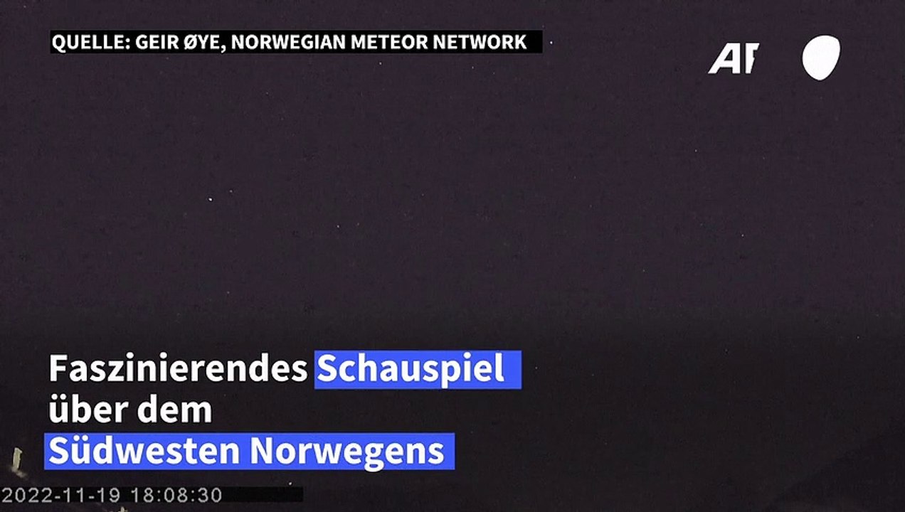 Meteor erhellt Nachthimmel über Norwegen
