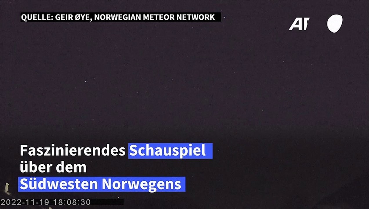 Meteor erhellt nachthimmel über norwegen