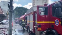 Incêndio em galpão no Barro Preto, em BH