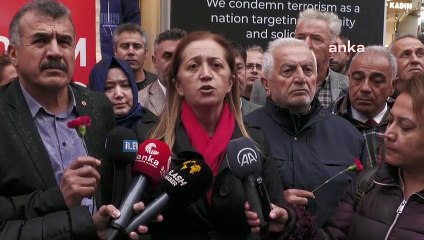 DİSK heyeti terör saldırısının olduğu noktaya karanfil bıraktı