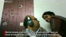 Video Viral, Wanita Coba Mencium Suami saat Rapat via Zoom, Begini Reaksi Netizen