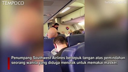 Diduga Menolak Pakai Masker, Wanita Disuruh Keluar Pesawat, Penumpang Bersorak
