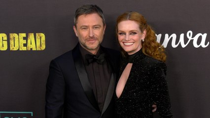 Chris Hardwick and Lydia Hearst "The Walking Dead" Series Finale Event in Los Angeles
