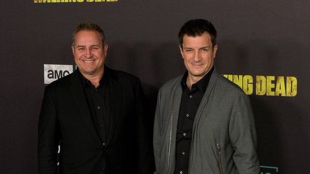 Jeff Fillion and Nathan Fillion The Walking Dead Series Finale Event in Los Angeles