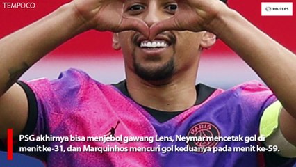 PSG vs Lens, Aksi Neymar Buat Les Parisiens Unggul 2-1
