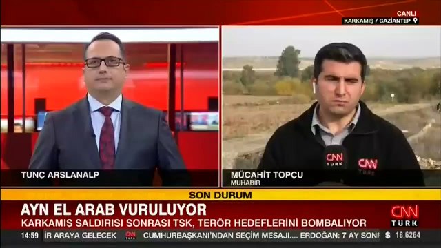 CNN TÜRK ekibi Karkamış'ta: Canlı yayında Türk jetleri terör hedeflerini bombaladı