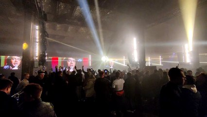England fans sing to  Sweet Caroline at  massive fanzone in Manchester