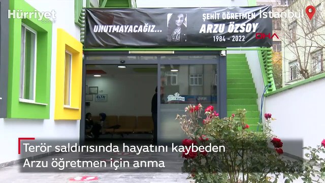 İstiklal Caddesi'ndeki saldırıda hayatını kaybeden Arzu öğretmen için anma