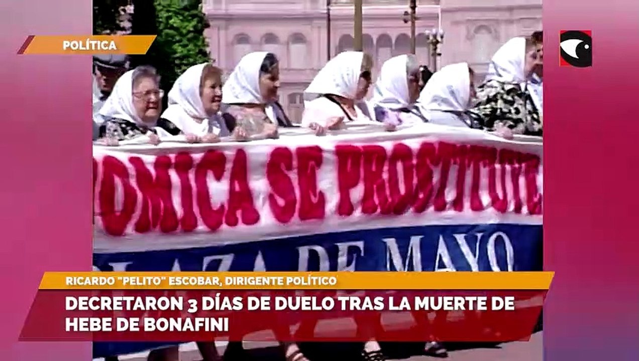 Decretaron 3 días de duelo tras la muerte de Hebe de Bonafini corte