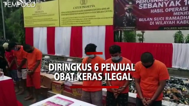 Polres Bekasi Ringkus Enam Penjual Obat Keras Ilegal, Modusnya Toko Kosmetik