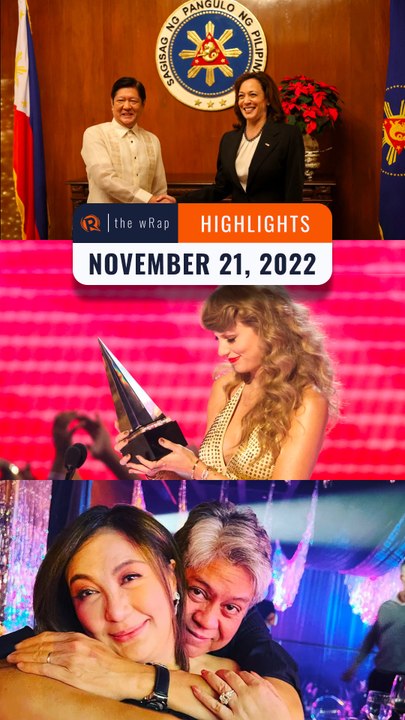 Rappler's highlights: Marcos and Harris, Taylor Swift, and Sharon Cuneta | November 21, 2022 | The wRap