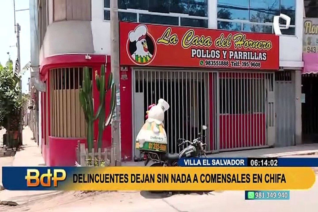 VES: delincuentes armados ingresan a pollería y roban a todos los comensales