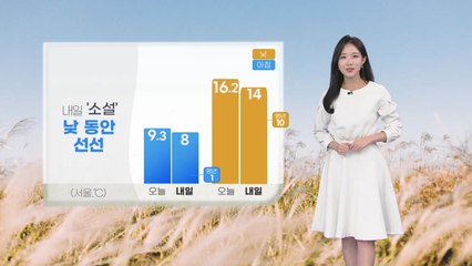[날씨] 내일 '소설' 큰 추위 없어, 낮 동안 선선...오후 전국에 비 / YTN