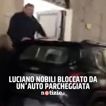 Luciano Nobili bloccato da un auto parcheggiata sul marciapiede: Record mondiale di inciviltà