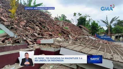 60 patay, 700 sugatan sa magnitude 5.6 na lindol sa Indonesia | Saksi