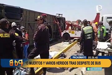 Tragedia en La Libertad: sube a 13 los fallecidos tras volcadura de bus en San Pedro de Lloc