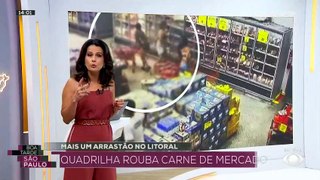 Quadrilha faz arrastão em mercado de Santos, no litoral paulista 21/11/2022 14:51:00