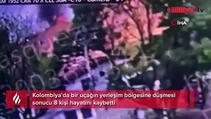 Kolombiya’da uçak yerleşim bölgesine düştü