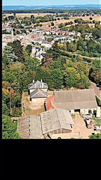 4 - CHATILLON-EN-BAZOIS vu du CIEL 3 (département de la Nièvre - région Bourgogne Franche-Comté)
