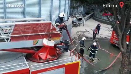 Edirne’de yağ fabrikasında yangın