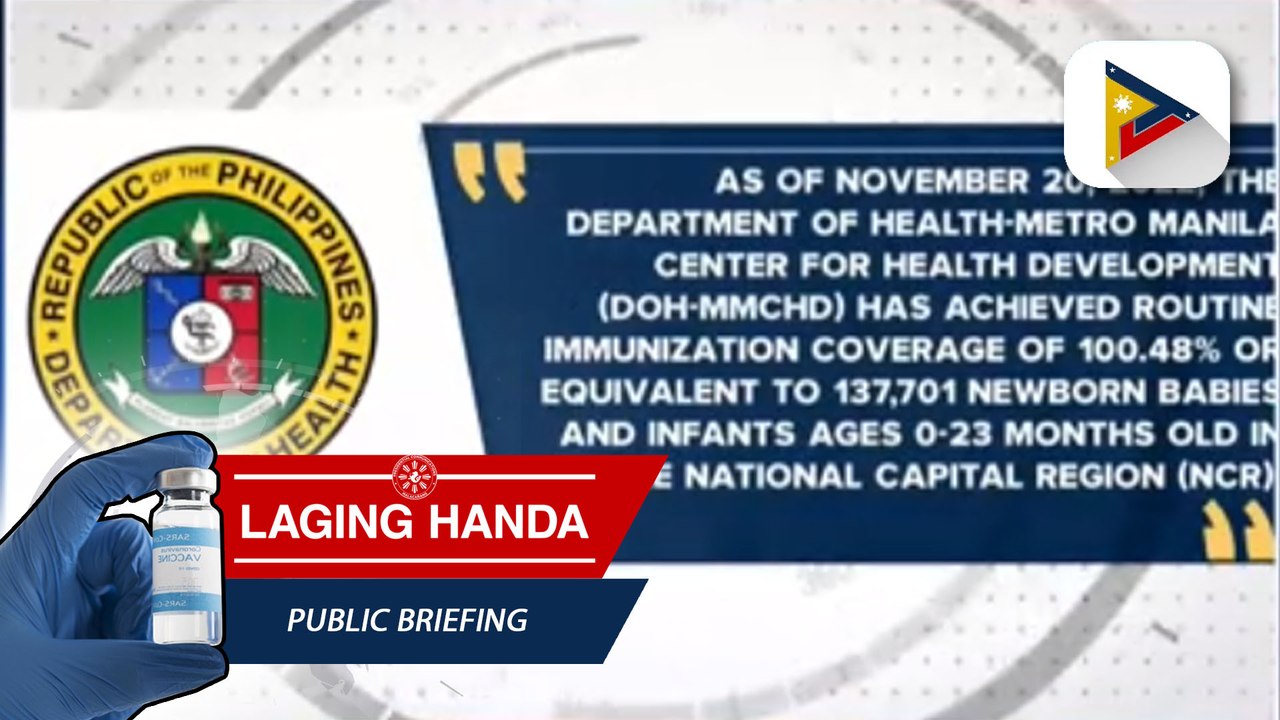 100% routine immunization para sa mga bata sa M...