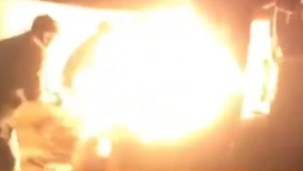 गैस टंकी में भयानक धमाका, आग की लपटों में घिरे 25 लोग, मचा हाहाकार...