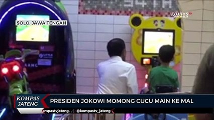 Presiden Jokowi Momong Cucu Main ke Mal