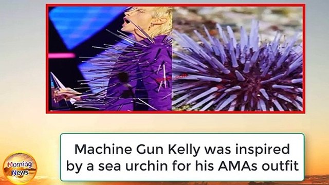 Machine Gun Kelly was inspired by a sea urchin for his AMAs outfit