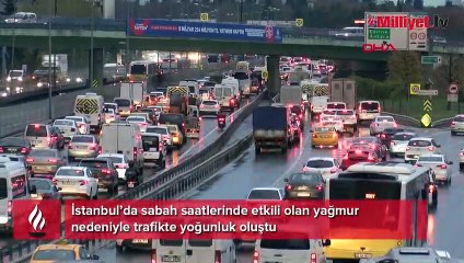 Trafikte yağmur yoğunluğu