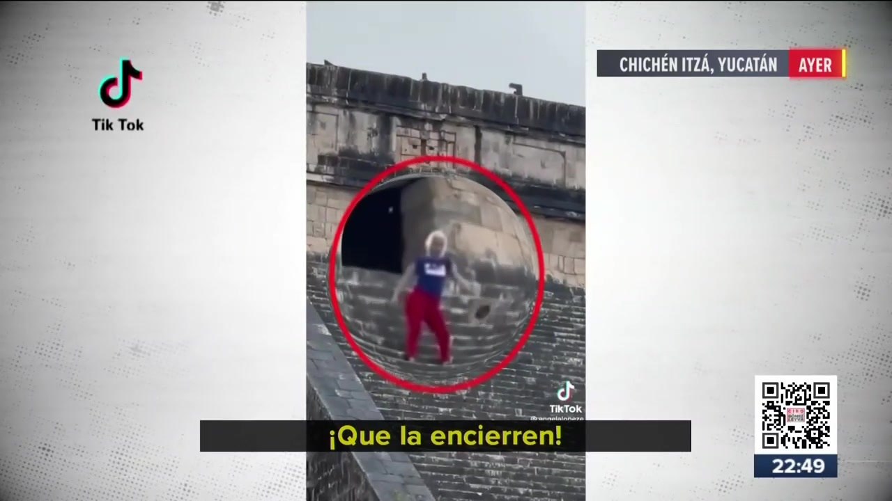 Pese a prohibición, turista sube a pirámide de Kukulkán en Chichén Itzá